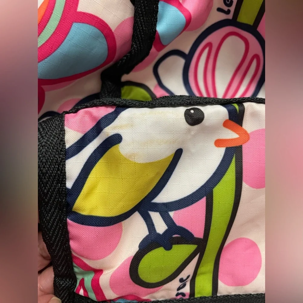 LeSportsac Bird Flower Weekender Overnight Duffel Bag Multicolor Rare‎ HTF B27